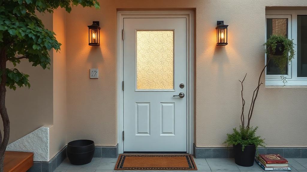 Photo of the apartment's front doorфото